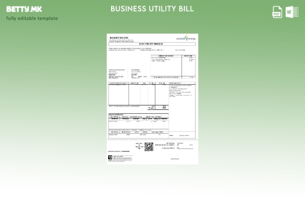 Модерен стил Малезија Саравак енергија Шаблон за деловна сметка за комунални усл
